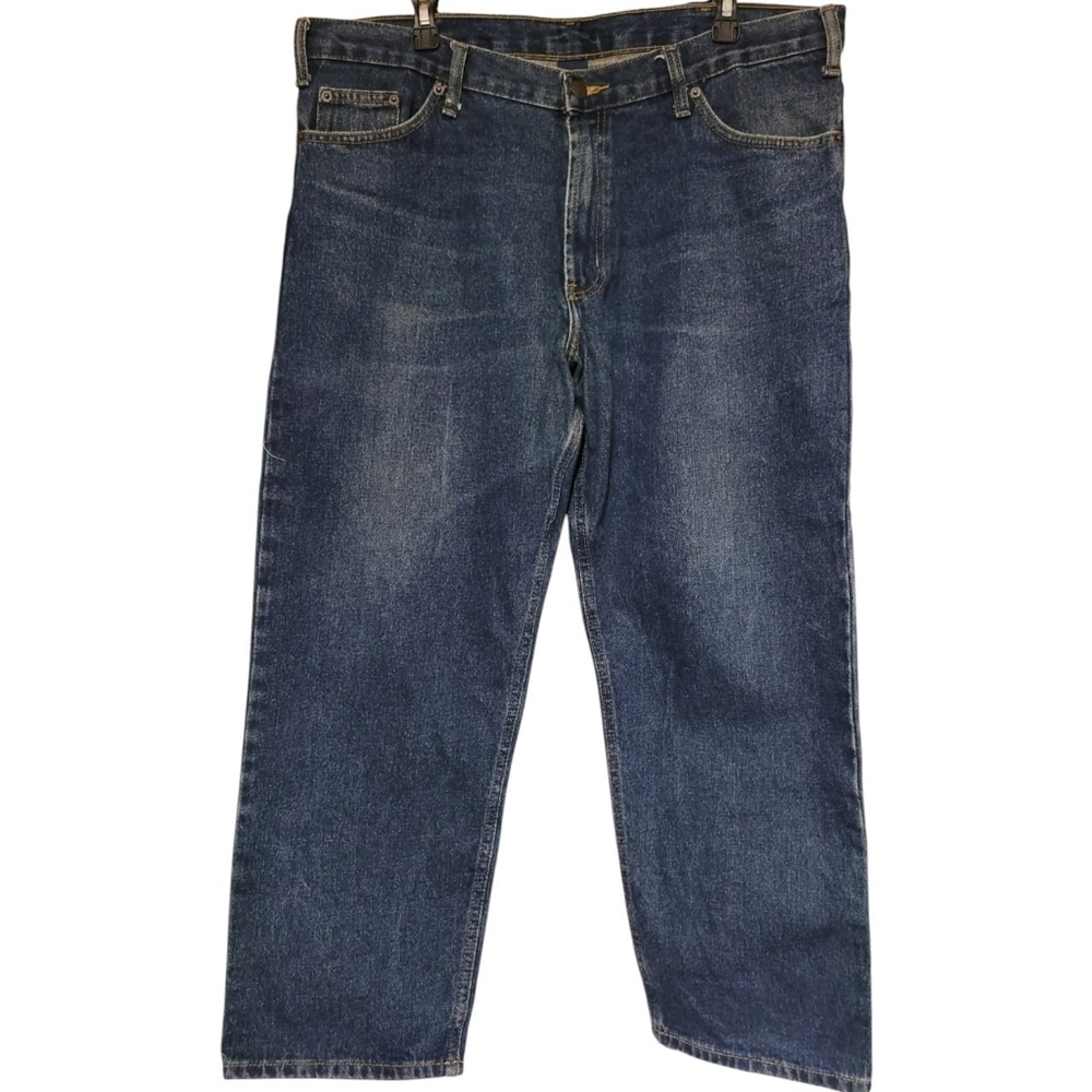 RK Brand Dark Wash Straight Leg Blue Jeans Mens 38x29, 100% Cotton